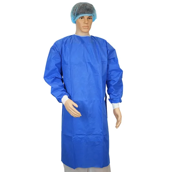 Health Disposable Isolation Gowns Spp/SMS/CPE Non Woven Breathable Non